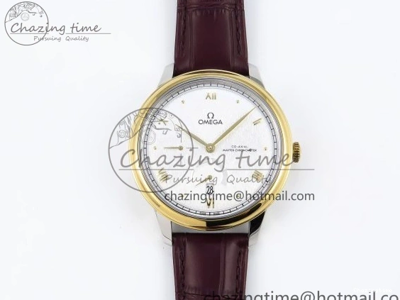 0415 De Ville Power Reserve YG MKF 1:1 Best Edition White Dial on Brown Leather Strap A WrinkleFree 7755